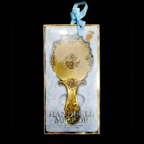 Lifestyle Other - 🌹*Lifestyle* GOLD FLORAL EMBOSSED Makeup Mirror🪞🌹